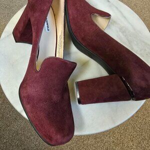 Karl Lagerfeld Karina Suede Pumps – Size 10 – Bordeaux Beauty